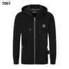Philipp Plein Men's Rhinestone Skull Hooded Jacket - European & American Street Fashion