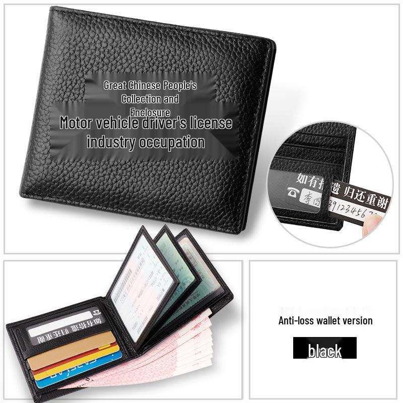 Portofel autentic din piele: Portofel pentru Permis de Conducere, Card Bancar și Card de Autobuz