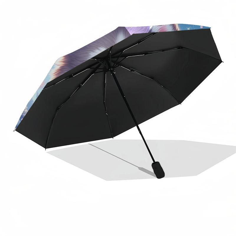 1pc Winter Wonderland Pup Umbrella with Plastic Handle,Suitable for All Seasons Home Travel Outdoor UmbrellaDD1055