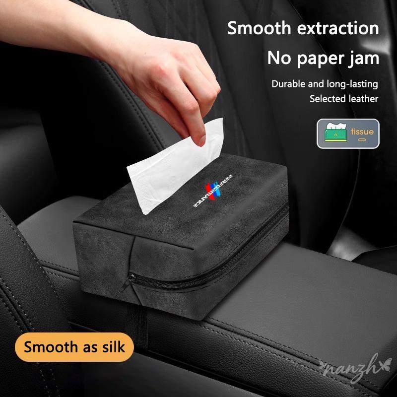 For BMW Performance X1 X3 X4 X5 E46 E90 F20 E39 F10 M1 M2 M3 Car Suede Tissue Bag Auto Seat Back Tissue Box Interior Accessories HX9