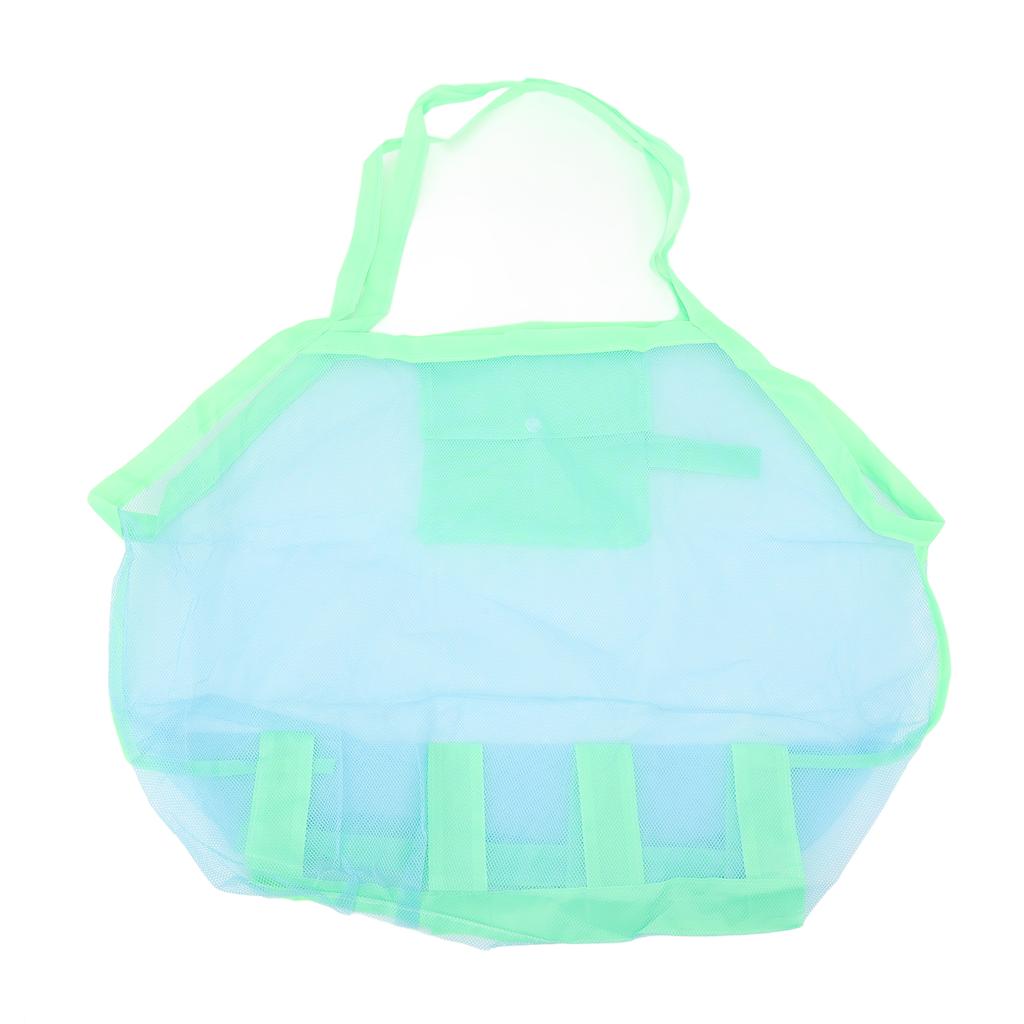 Mesh Beach Bag Multipurpose Large Capacity Foldable Beach Toy Bag for Beach Pool Outdoor Travel Gym