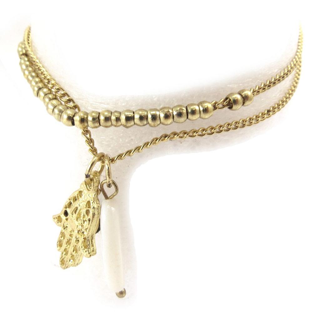 Les Trésors De Lily [J8957] - Fancy Bracelet 'Kilimanjaro' Fatma Black Gold