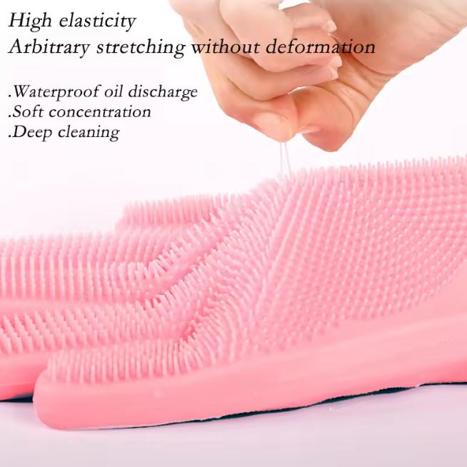 Silikonowe rękawice do zmywania naczyń, mycia warzyw, wodoodporne rękawice domowe, narzędzie do czyszczenia kuchni, trwałe i odporne na oparzenia