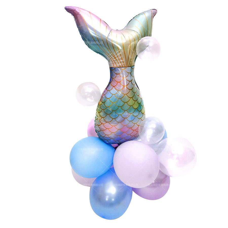 Mermaid Tail Balloon Set for Birthday Party Decoration