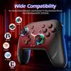 Switch Wireless Pro Controller for Switch/Lite/OLED, 4 Vibration Modes, 3 Turbo Modes for PC/Steam/TV with Programming/6-Axis/Motion/Wake-up/RGB