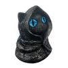 Black Cat Statue Mysterious Hooded Black Cat Figurine Statue with Big Eyes Mini Desktop Ornament for Home Office Decor Gift Hand