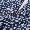 YYFS Women's Fashion Summer Spring Flower Pattern Print Short Sleeve V-Neck High Waist Casual Dresses