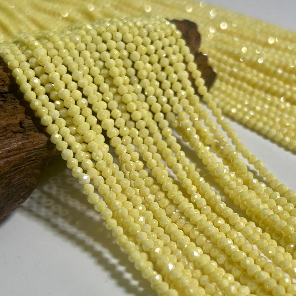 Emulsified Milk Zirconia Faceted Round Beads for DIY Necklaces & Bracelets