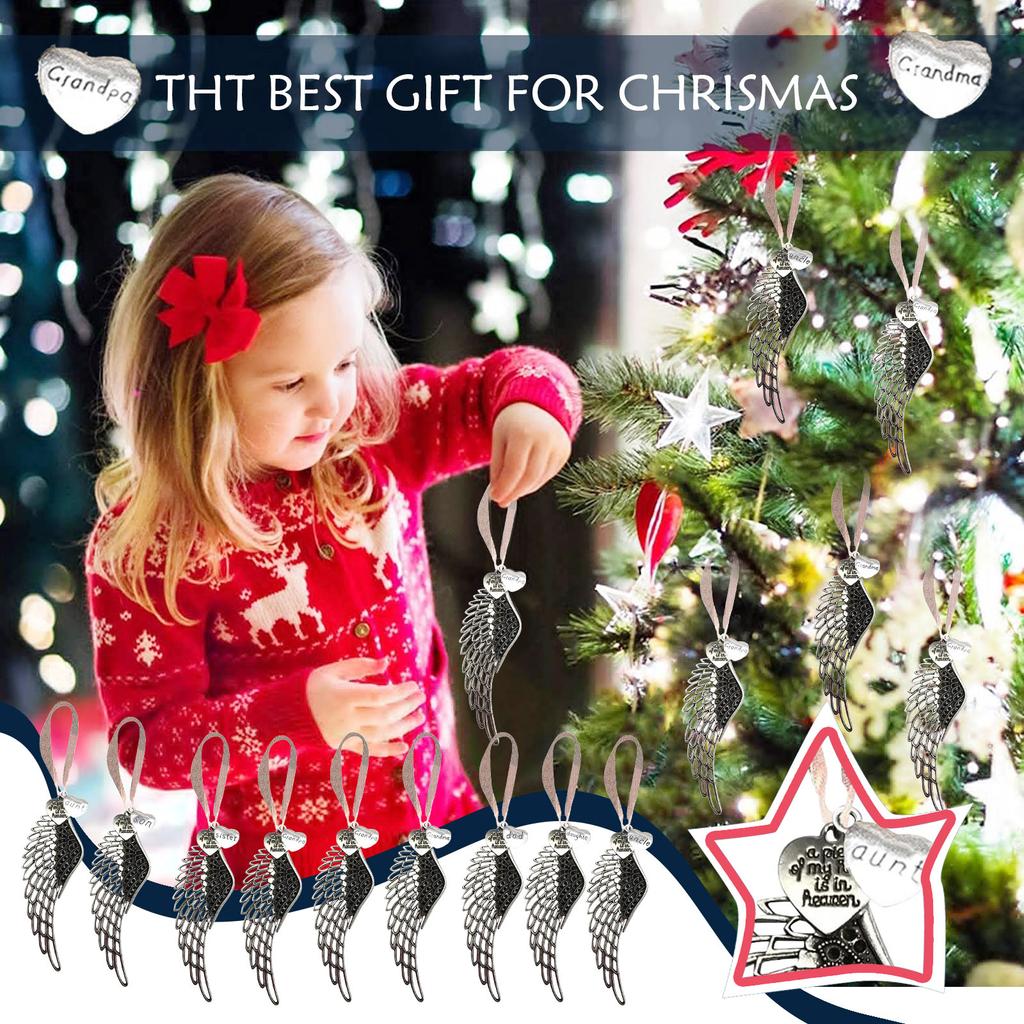 Angel Feather Love Pendant Feather Ball A Piece Of My Heart Is In Heave Memorial Ornament