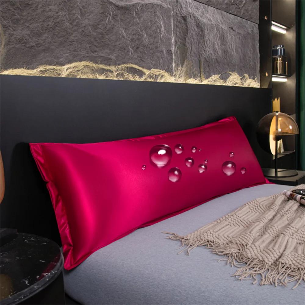 Body Satin Waterproof Pillow Cover with Envelope Closure,Long Pillow Cases,Soft and Breathable Body Pillowcase Gift for Sleepers