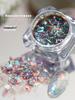 1box Nail Art Glitter Stars Aurora Opal Sequins Nail Rhinestones Gradient Polarized Watercolor Magic Nail Decoration Kit