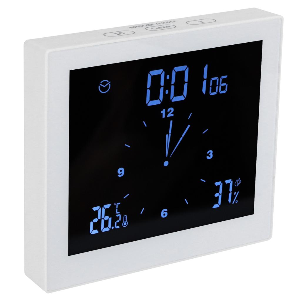 Digitaler Alarm Temperatur Luftfeuchtigkeit Anzeige Uhr Innen Tisch Timer Multifunktional für Haushalt