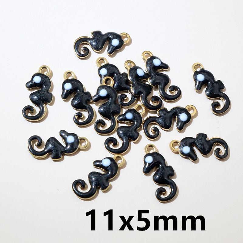 

20pcs Stainless Steel Enamel Seahorse/Starfish Small Charms Pendant DIY Jewelry Making Accessories for Necklace Earring Bracelet