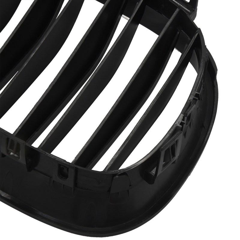 2X Gloss Black Car Front Kidney Grille Grill For BMW 5 Series E60 E61 M5 520I 535I 550I 2003-2010 Sedan