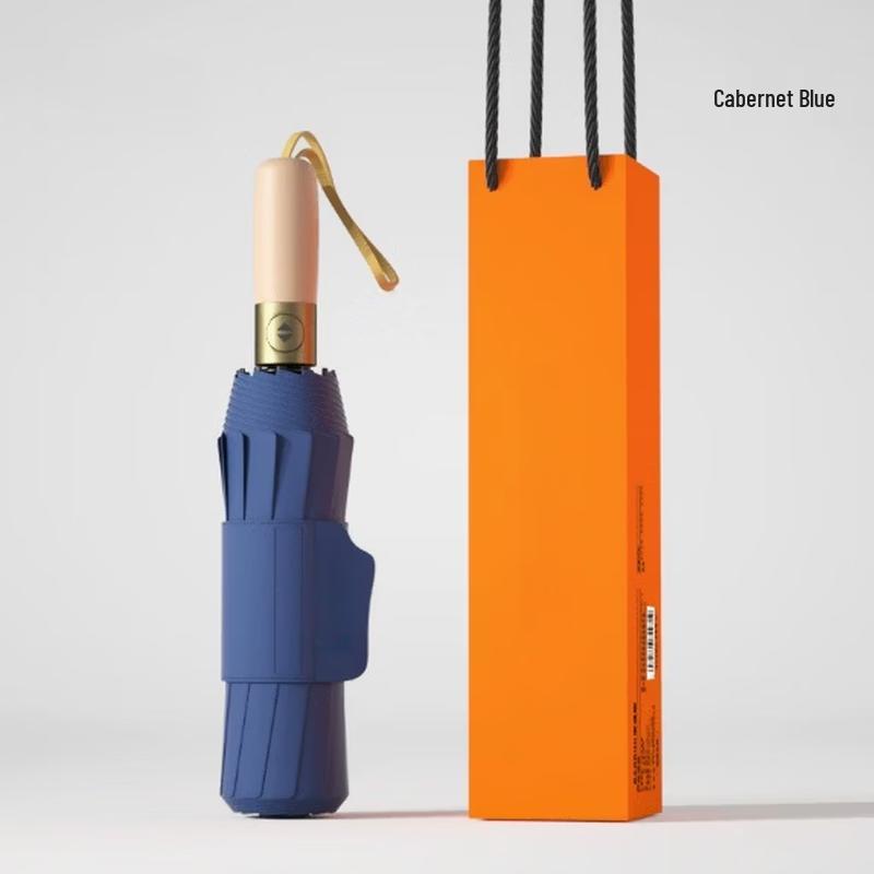 Qingye Automatic Oversized Solid Wood Folding Umbrella
