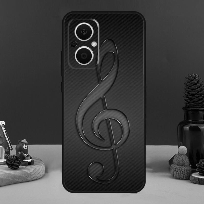 Treble Clef Music Note Case For OPPO Reno 8T 4Z 5Z 10 Pro 11 F 4 5 6 7 8 Lite OPPO Find X5 X6 Pro X2 X3 Lite Cover