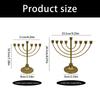 Hanukkah Candelabra Candle Holders Multi Branch Metal Menorah Elegant Jewish Candle Stand for Festives Decorations