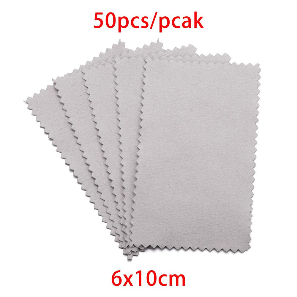 10-50pcs Polish Polishing Cloth Silver Color Cleaning  Polishing Cloth Soft Clean Wipe Wiping Cloth For Silver Gold Jewelry Tool