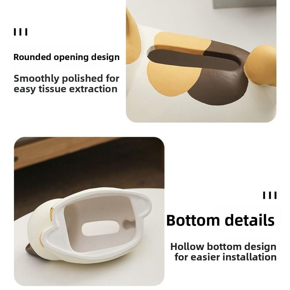 Cute Cat Tissue Box Ceramic Paper Storage Holder Home Storage Supplies Napkin Organizer  Gift