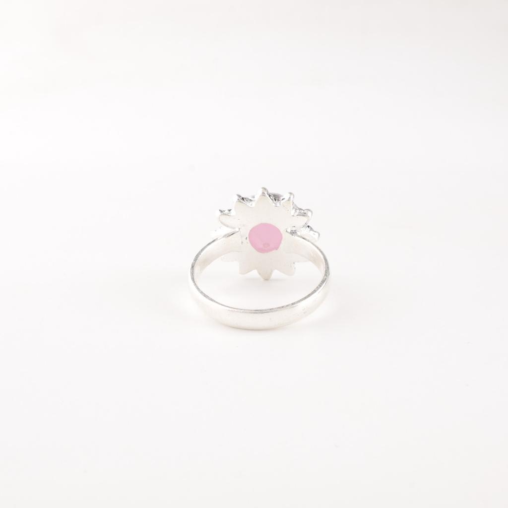 Rose Chalcedony Gemstone 925 Sterling Silver Jewelry Handmade Ring Gift For Her RR-7-14