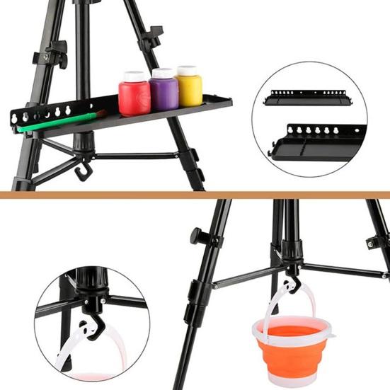 Painting Triangle Easel Hand-cranked Model Adjustable Height Adjustable Lifting Rod Easel Art Display Stand