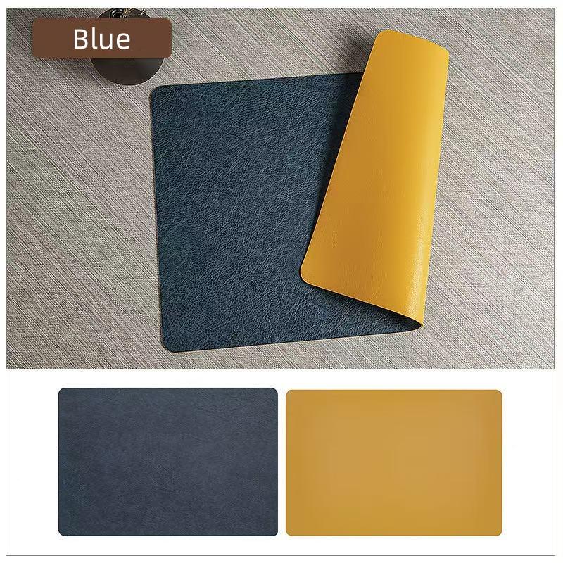 Square Imitation Faux Leather Kitchen Dining Table Insulation Placemat,Restaurant Decoration Insulation Table Mat 1/4/6pcs