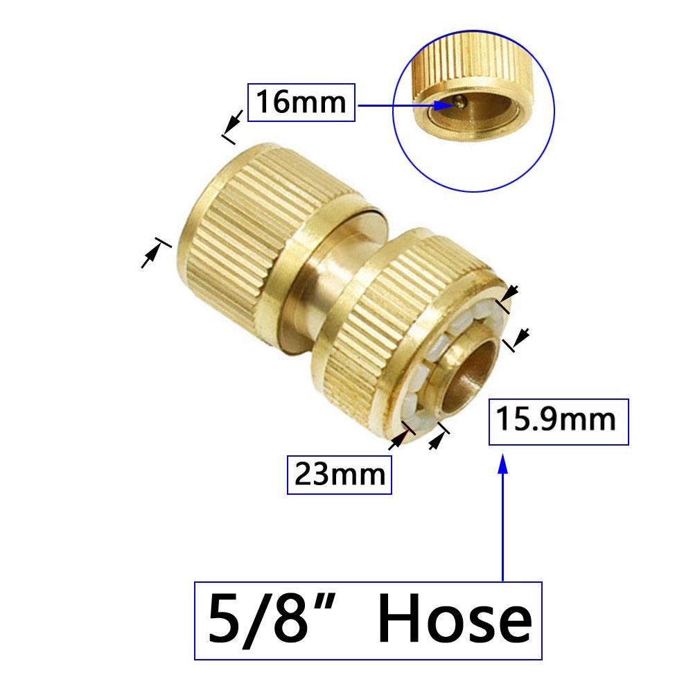 1/2'' 3/4'' 1'' Brass Hose Quick Connecter 16mm 20mm Copper Tap Coupling Adapter Garden Tubing Repair Watering Gun Fittings