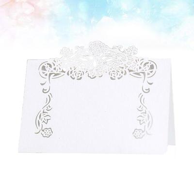 50Pcs Vintage Paper Seat Name Cards European Style Wedding Party Table Place Card for Banquets Feasts Events Paper Place Card