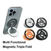 Magnetic Cellphone Grip Double Sided Magnetic Ring Phone Holder Cellphones Magnetic TripleFold Stand Phone Accessories