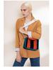 Korean Color Block Canvas Handbag Women's Fashion, Large & Small Sizes, Work & Casual Crossbody Bag