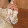 Ballet Shoes Charm Keychain Pendant Sweet Cute Bowknot Pearl Beaded Phone Chain Hanging Ornament Keyring Backpack Decors