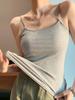 Sommerliches Damen-Camisole-Top mit ärmelloser Innenschicht und Unterschicht, dünnes Oberteil mit schmaler Passform und schöner Rückseite