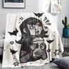 1PC Hotel Transylvania Mavis Dracula Print Flannel Blanket, High quality All Seasons, Home Decor, Warmth and Comfort, Perfect for Christmas Gifts