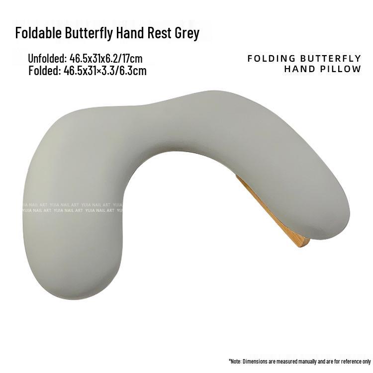 

Foldable U-Shaped Leather Hand Rest for Russian Manicure - Butterfly Design
