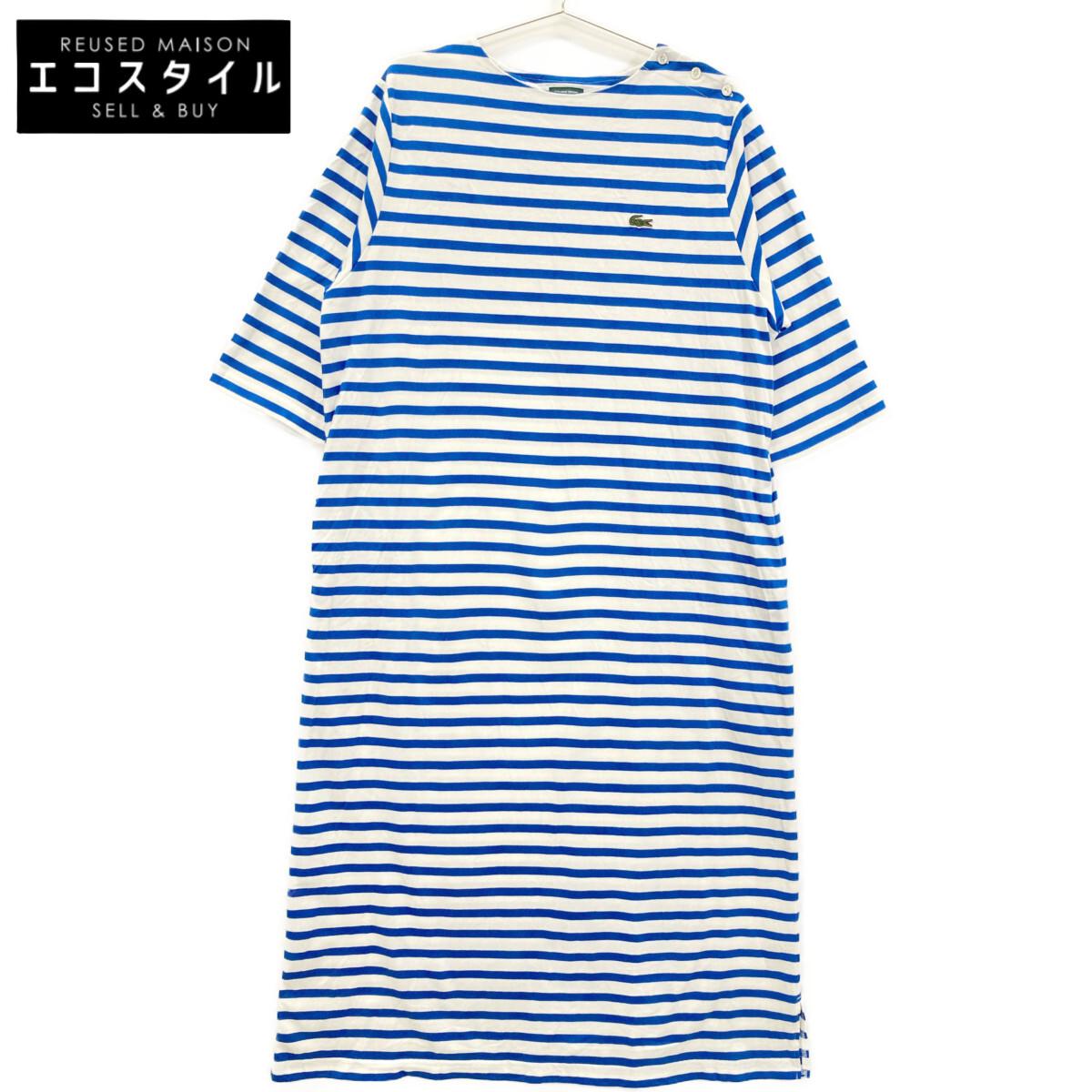 

Lacoste Excellent condition blue BEAMS BOY special order striped half-sleeve dress dress 38 blueUsed