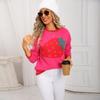 Day Pullover Sweater Base Top Sweater Trend Women's New Winter Style Fashionable Strawberry Valentine's