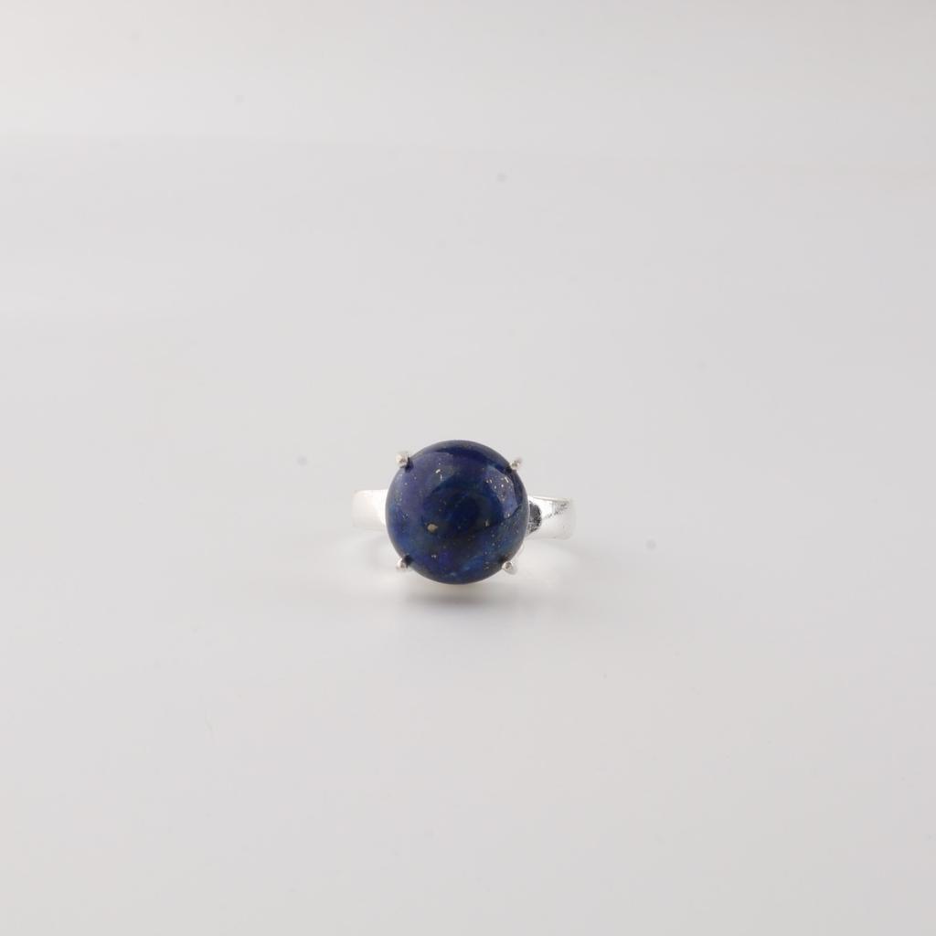 Natural Lapis Lazuli Gemstone 925 Sterling Silver Handcrafted Designer Pretty Ring For Mother RR-72-26