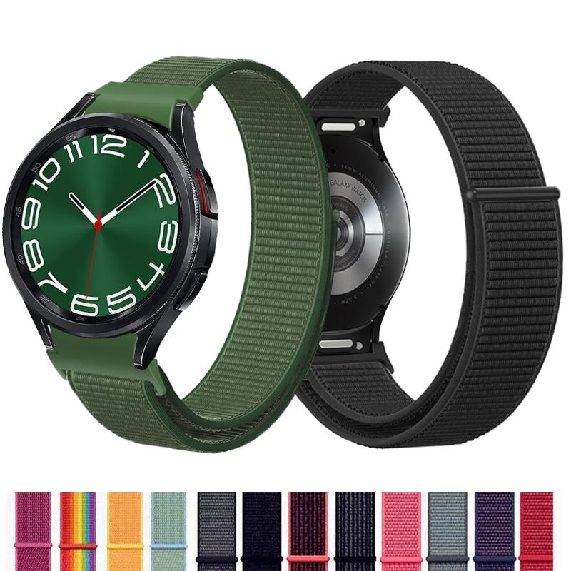 20mm Band For Samsung Galaxy Watch 6 7 4 Classic 5 pro 44mm 40mm 47mm 43mm 45mm Nylon loop bracelet correa Galaxy Watch 4 Strap