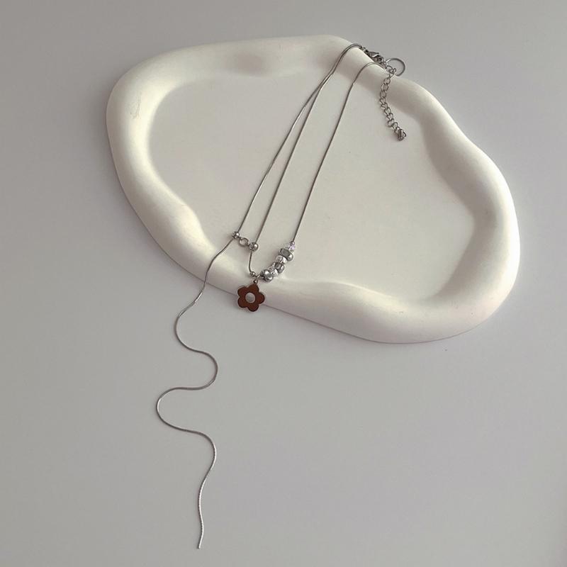 Pendant Necklace Women Short Stainless Steel Pendant Choker Neck Chain Stainless Steel Material Jewelry Gift for Girls