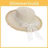 Summer Straw Hat With Large Brim And Handwoven Design For Casual Beach Days And Sunshade