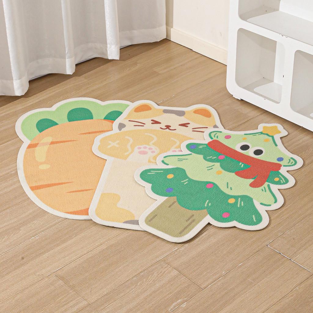 Cartoon Cat Wall Art With Scratchboard And Wearresistant Polyester For Indoor Cats