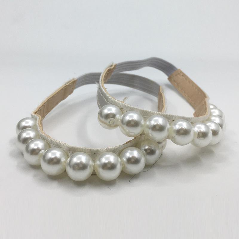 No-Tie Elastic Pearl Shoelaces for Women's High Heels - Anti-Slip, Secure Fit