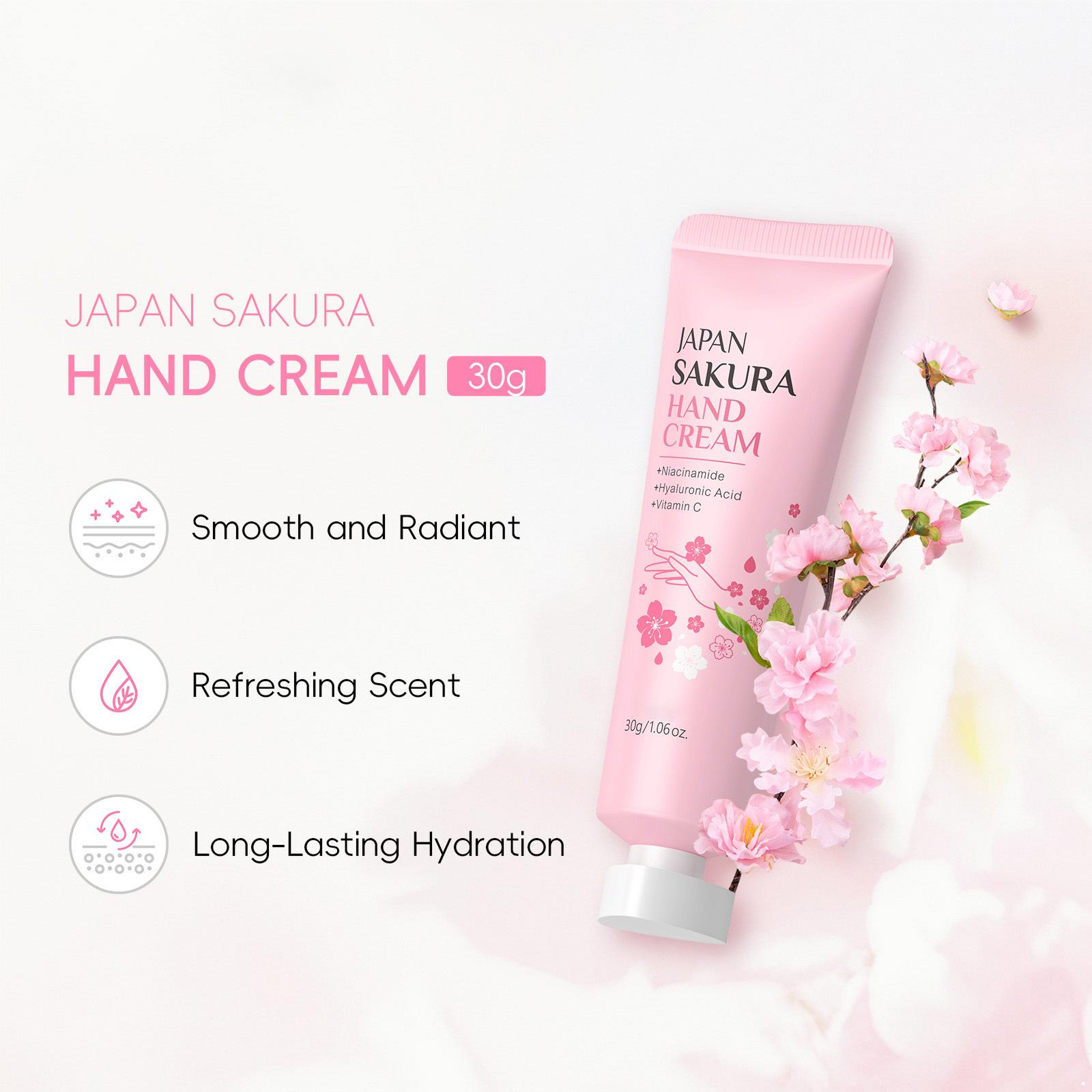 

Зволожуючий крем для рук з ароматом цвіту сакури, Лосьйон для зволоження сухих рук, Компактний тюбик для догляду в дорозі, Щоденний догляд за грубою шкірою One Size рожевий