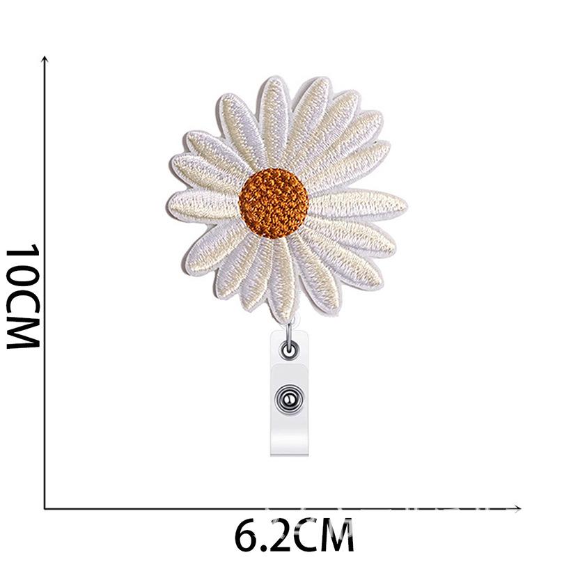 Sunflower Easy-Pull Button Embroidery Cloth Sticker, Sunflower Embroidery Sticker, Clothes Patch Sticker, Crocodile Clip, Computer Embroidery Label