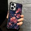 Dreamy Night Cherry Blossom Tree Plating Phone Case For Xiaomi Redmi Note 14 15 Pro Plus 13 12 11 11S 11T 10 9S 9 5G Anti-Fall A