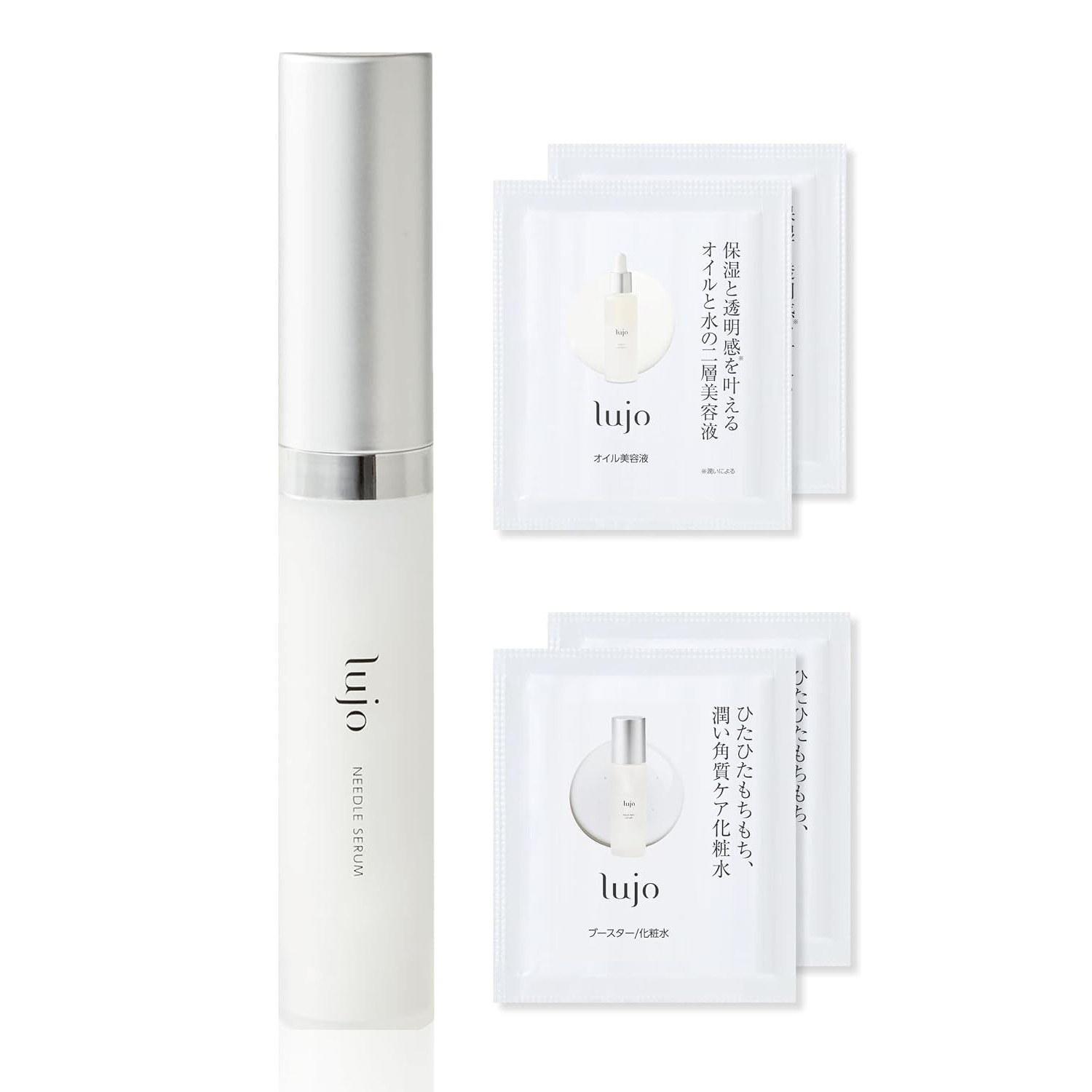 Сыворотка с иглами Beauty Liquid Lujo Крем для ухода за кожей вокруг глаз Упругость Антивозрастной следующего поколения (1 бутылка (9g1) набор косметичек (Лосьон Aqua Peel + Обогащающая эссенция по 2 шт.