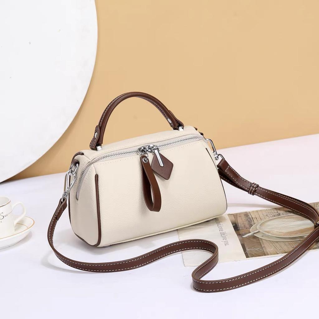 Small bag new women's fashion versatile mobile phone bag handbag Boston genuine leather women's bag messenger bag