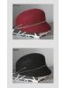 French Retro Wool Felt Women's Octagonal Hat for Autumn and Winter