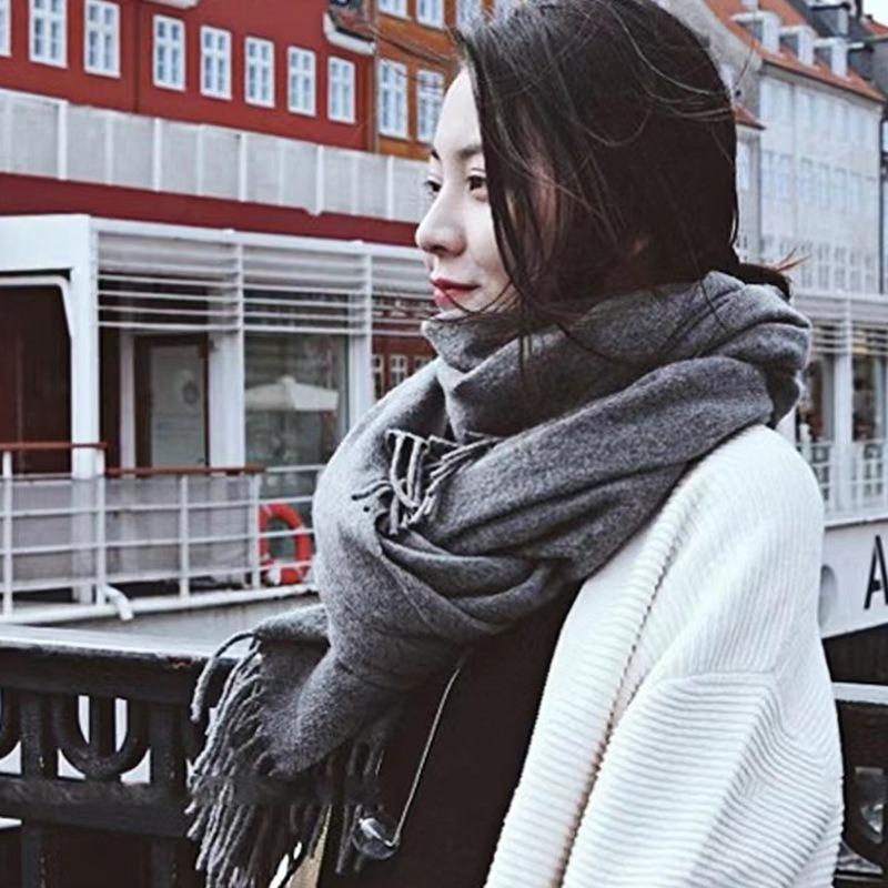Premium shawl autumn and winter new Maillard imitation cashmere plaid scarf women's thickened warm versatile scarf