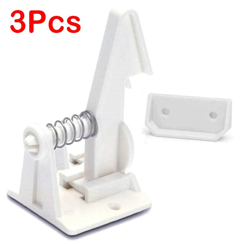 3Pcs Adhesive Safety Lock for Drawer Cabinet Door Invisible Buckle Closet Locks Security Lock